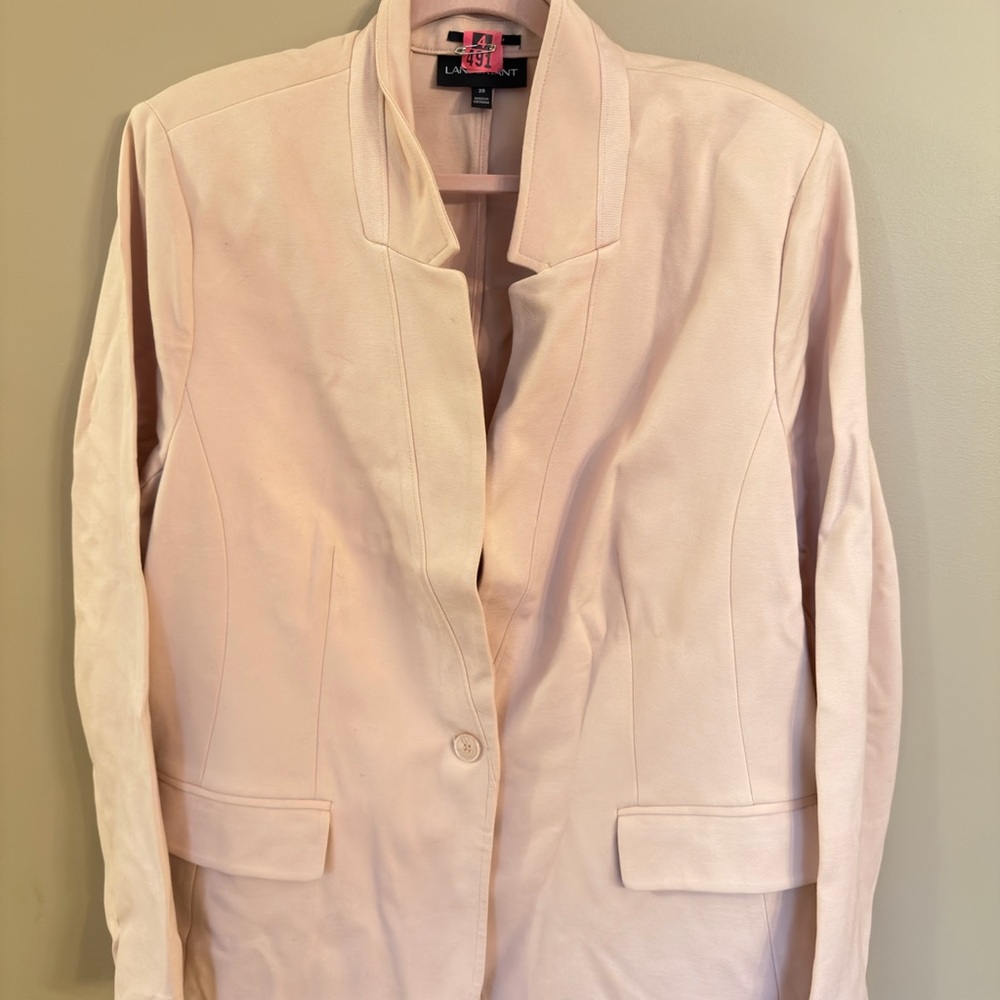 Lane Bryant Light Blush Pink Tailored Blazer